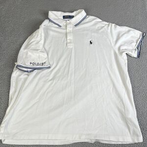 Polo Ralph Lauren Polo 67  Mens 2XB White Blue Performance Training Pony Golf